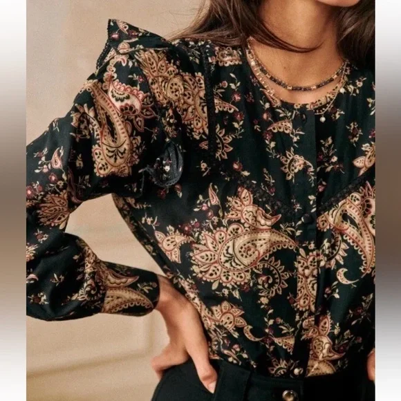 Sézane Meadow Blouse Size 38 / US 6 - Picture 5 of 10